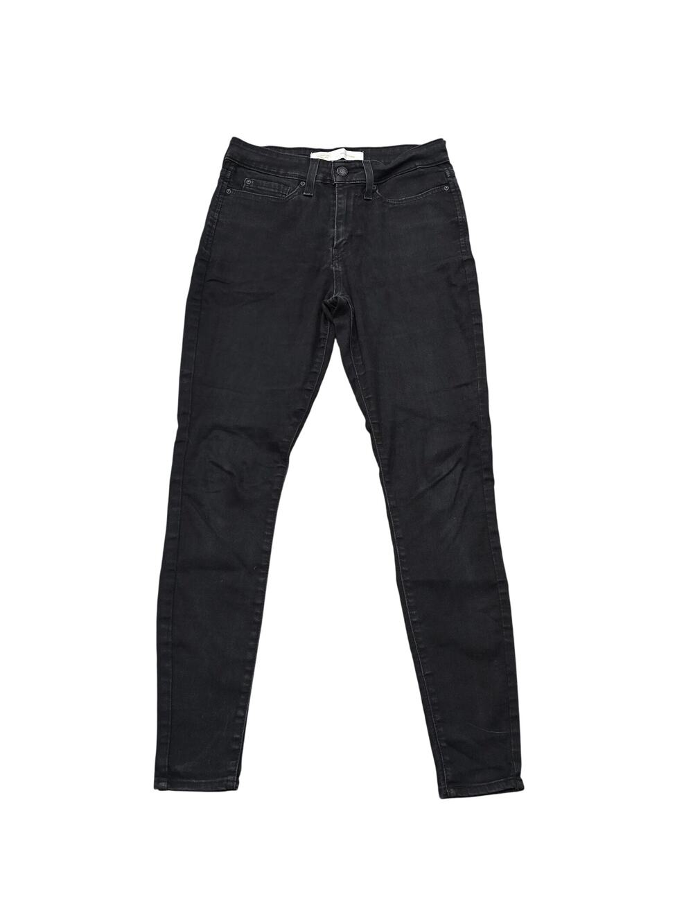 Levi Strauss Signature Mid Rise Skinny Black Denim Jean Pants  Size 4M 27" x 30"